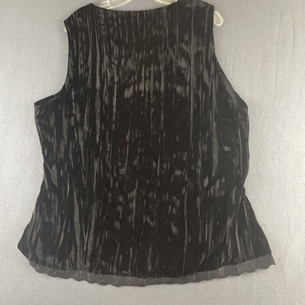 Seven7 Black Velvet Baby Doll Top Womens 18/20 Y2K Goth - Picture 5 of 5
